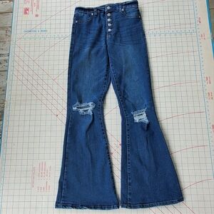 Bluenotes Super High Rise Flare Button Fly Women's Size 8 Jeans 28x30